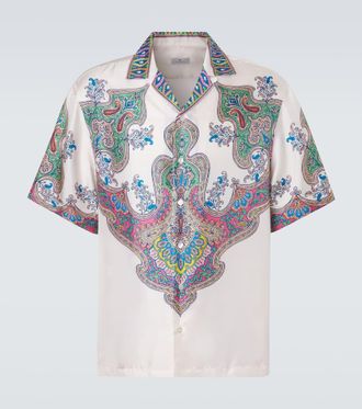 Etro Paisley silk twill bowling shirt