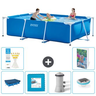 Intex Piscina Con Estructura Rectangular - 300x200x75 Cm - 7-piezas S174