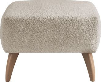 Inosign Polsterhocker »Colori« Holzfussfarbe wählbar, verschiedene Stoffe, hochwertige Stoffqualität