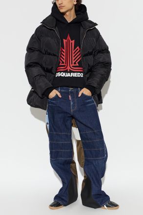 Dsquared2 Insulated Jacket With Printed Logo, Mens, Black