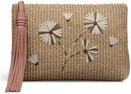 Radley London Picton Place - Raffia Medium Ziptop Woven Pouch in Natural at Nordstrom