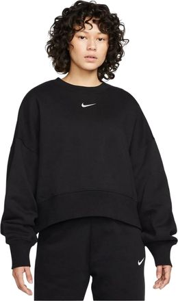 Nike Dames Phoenix Fleece Crew Neck Oversized Sweatshirt (Zwart)