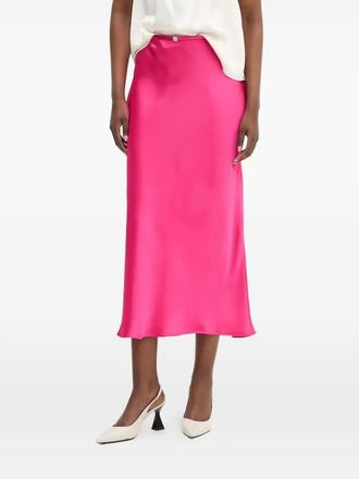 HUGO BOSS Satijnen rok met uitgesneden details - Roze