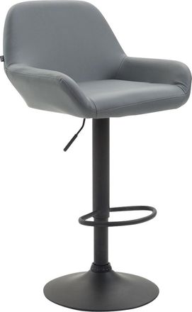 Clp Taburete De Bar Braga En Simil Cuero Gris Negro