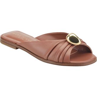 Marc Fisher Dalani Slide Sandal in Dark Natural at Nordstrom, Size 7.5