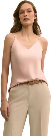 Brooks Brothers Silk Charmeuse Top - Dames - Tops zonder mouwen - Roze - S - Tops