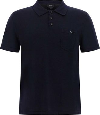 A.P.C. A.p.c., Tops, Heren, Blauw, L, Polo Shirts