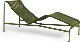 HAY Palissade Cord Chaise Longue Liegestuhl, olive
