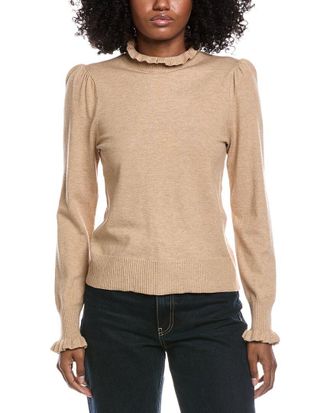 CeCe by Cynthia Steffe Cece Ruffle Mock Neck Sweater