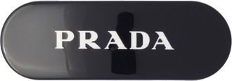 Prada logo-print hair clip - women - Other Materials/Plexiglass - One Size - Black