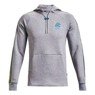 Under Armour Curry Long Sleeve Hoodie Grey Blue 1366626-011