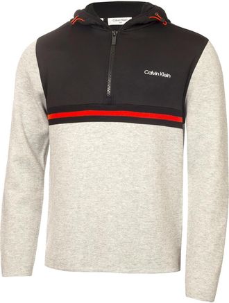 Calvin Klein Mens Addington Half Zip Sweater - Silver Marl - M