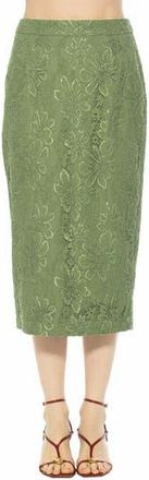 Alexia Admor Taye Lace Midi Pencil Skirt in Green at Nordstrom Rack, Size 10