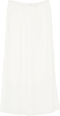 Mark Kenly Domino Tan Pleated Midi Skirt