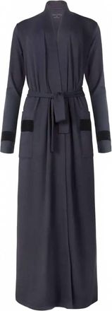 Velvette Womens Pima & Modal Wrap Robe In Black