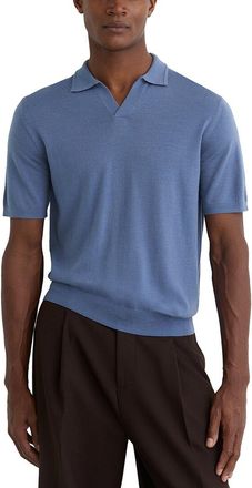 Reiss Duchie Open Collar Mer Wool Sweater