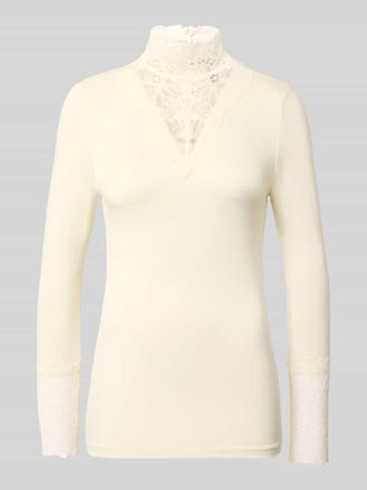 Soyaconcept Slim Fit Longsleeve aus Lyocell-Mix Modell Marica in Ecru, Gr&ouml;&szlig;e L