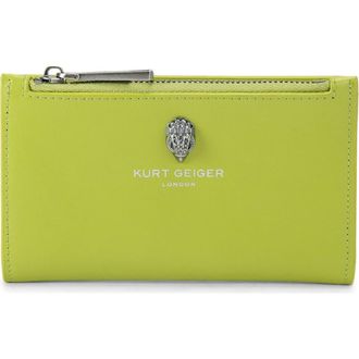 Kurt Geiger Bond Leather Bifold Wallet in Bright Green at Nordstrom