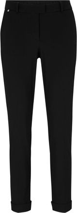 HUGO BOSS Womens Solid Patterned Straight Chinos in Black 001 - Size 12 UK