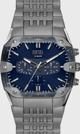 Diesel Spiked Cushion gunmetal stainless steel watch - Timeframes - Man - Grey