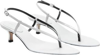 Mango Slingback Kitten Heel Sandal in White at Nordstrom, Size 37