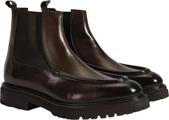 Desa Man Boots - Leather Upper, Elastic Laces, Flat Heel, Breathable | Brown - 40