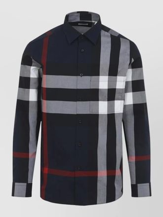 Burberry summerton check cotton shirt long sleeves