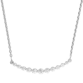 Grown Brilliance Sterling Silver 0.75 Carat Lab Grown Diamond Necklace for Women