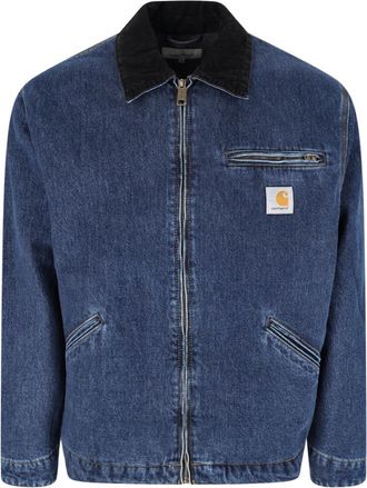 Carhartt Work in Progress Blue OG Detroit Velvet-Collar Cotton Denim Jacket