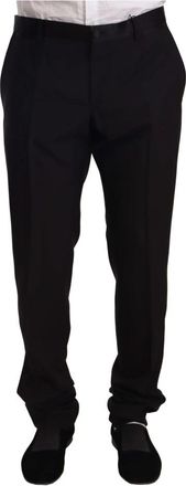 Dolce & Gabbana Formele Smoking Broek - Heren - Nette broeken - Zwart - 3XL - Wol - Broeken