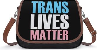 Generic Trans Transgender Lives Matter Small Womens Crossbody Bags Shoulder Handbag with Adjustable Strap for Travel