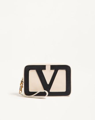 Valentino Garavani Pouch Valentino Garavani Viva Superstar In Nappa Uomo BURRO/NERO UNI