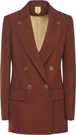 Max Mara Jack met dubbele rij knopen - Bruin