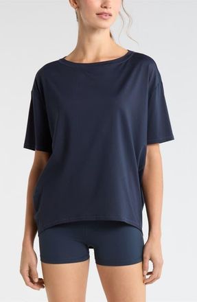 Zella Equilibrium Cocoon T-Shirt in Navy Sapphire at Nordstrom, Size Xx-Large