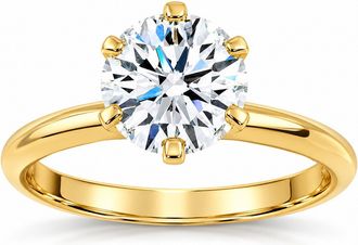 Pompeii3 1 1/4 Ct Diamond Solitaire Engagement Ring 14k Yellow Gold