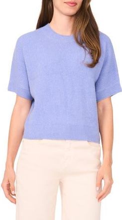 Halogen Short Sleeve Sweater in Forever Blue at Nordstrom Rack, Size Xx-Small