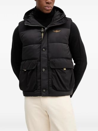 Aeronautica hooded padded gilet - Nero