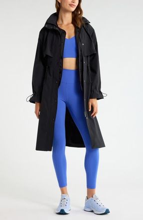 Zella 3-in-1 Trench Coat in Black at Nordstrom, Size Xx-Large