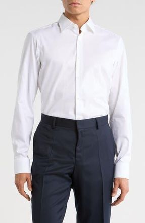 BOSS Joe Kent Slim Fit Easy Iron Dress Shirt in Wht at Nordstrom Rack, Size 16.5 - R