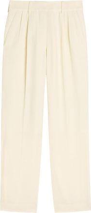 Blazé Milano Fox Pleated Wool-crepe Trousers - Cream - 4 (UK14 / L)