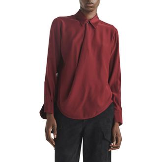 Rag & Bone Phillipa Point Collar Blouse in Wine at Nordstrom Rack, Size X-Small
