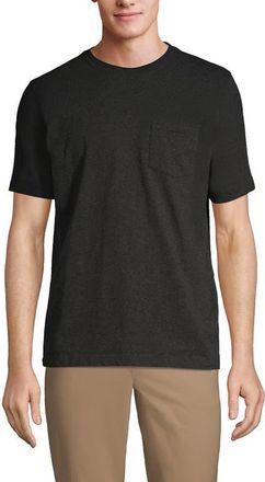 Lands End Super-T Short Sleeve T-Shirt with Pocket in Dark Charcoal Heather at Nordstrom, Size Xx-Large
