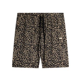 Freddy Pantaloni corti da donna wide leg in viscosa leopardata