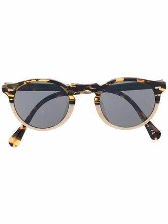 Oliver Peoples tortoiseshell foldable sunglasses - unisex - Acetate - 50 - Neutrals