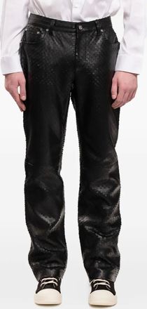 Helmut Lang Pantaloni Worker in pelle - Nero