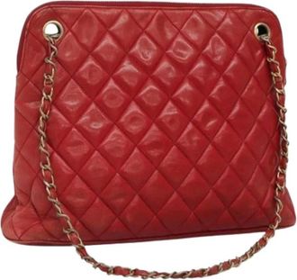 Chanel Pre-owned Leren Schoudertas - Dames - Vintage Schoudertas - Rood - ONE Size - Leer - Vintage