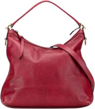 Gucci Pre-owned Shoulder Bags, female, Red, Size: ONE SIZE Pre-owned Leather Shoulder Bag