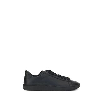 Valentino Garavani Black Calf Leather Bos Taurus Low Top Mens Sneakers