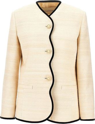 Valentino Silk Linen Canvas jacket Woman 42
