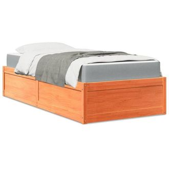 vidaXL Vidaxl - Cama Alta Con Escritorio Madera Maciza Pino Blanca 90x190 Cm